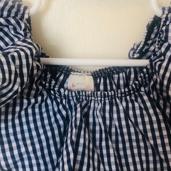 Heart And Arrow Off Shoulder Plaid Dress Size 5 - Picture 9 of 11